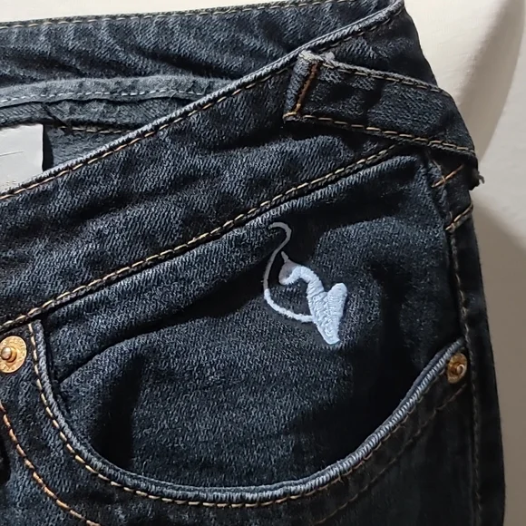 COPY - BABY PHAT BOOTCUT VINTAGE 90's HIP HOP Y2K DARK WASH DENIM BLUE JEANS JU… - Picture 12 of 16